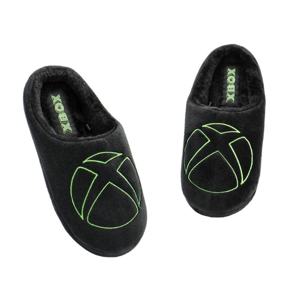 Xbox Mens Logo Mule Slippers / Black/Green